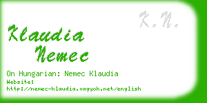 klaudia nemec business card